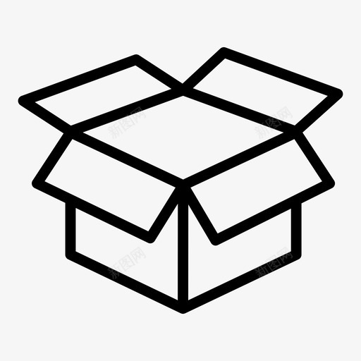 箱纸板集装箱图标svg_新图网 https://ixintu.com 交货 包装 纸板 装运 集装箱
