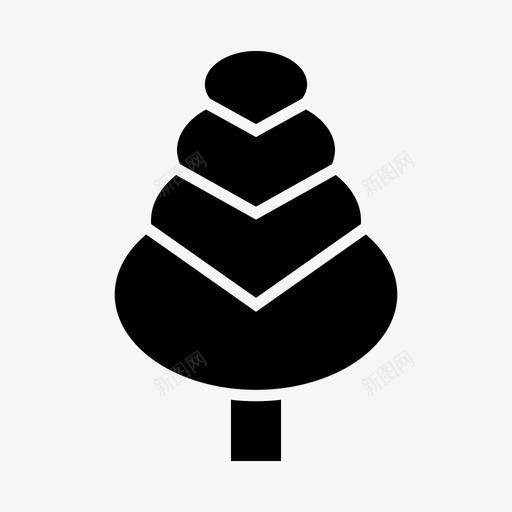 松树庆祝圣诞节图标svg_新图网 https://ixintu.com 圣诞树 圣诞节 庆祝 松树 花园