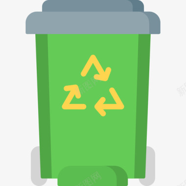 环保232垃圾桶扁平图标图标