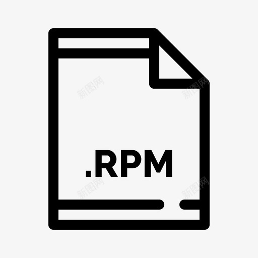 rpm文档扩展名图标svg_新图网 https://ixintu.com rpm 扩展名 文件 文档 类型