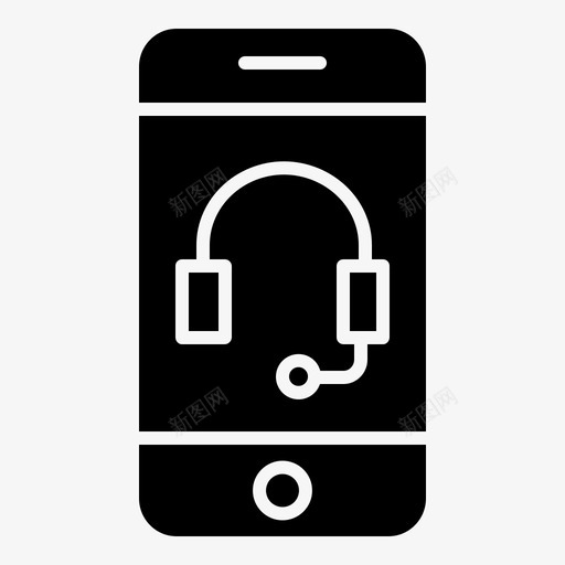 手机耳机帮助图标svg_新图网 https://ixintu.com 帮助 手机 技术支持 电话 耳机