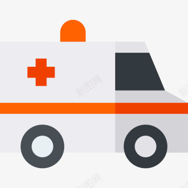 救护车车辆和运输车4辆平车图标图标