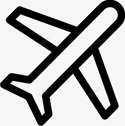 飞机车辆和运输工具6直线图标svg_新图网 https://ixintu.com 直线 车辆 运输工具 飞机