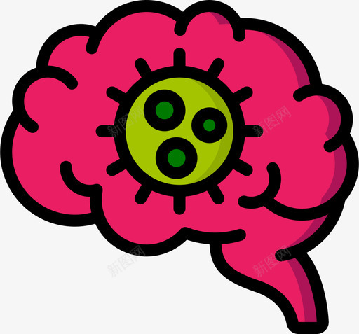 大脑神经学1线性颜色图标svg_新图网 https://ixintu.com 大脑 神经学 线性 颜色