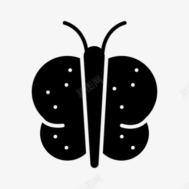 动物蝴蝶复活节图标图标