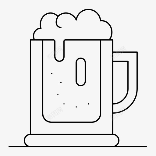 啤酒酒精庆祝图标svg_新图网 https://ixintu.com 啤酒 庆祝 爱尔兰 独立日 细线 罐子 酒精 饮料