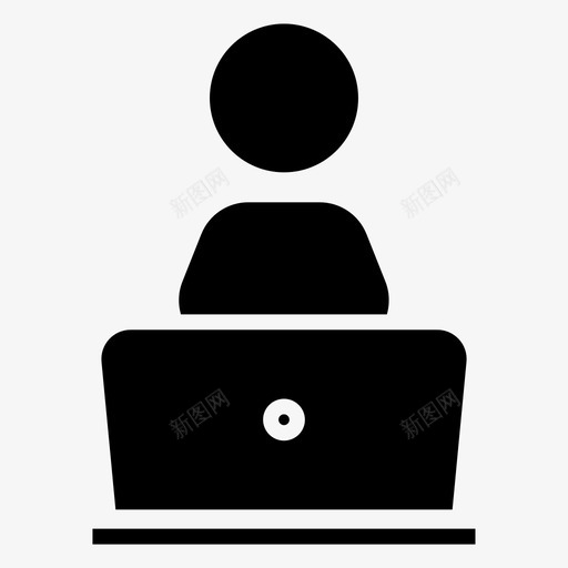 员工会计经理图标svg_新图网 https://ixintu.com 会计 员工 工人 用户 电脑 笔记本 经理