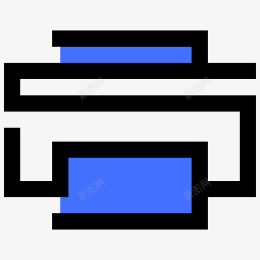 打印机办公设备7蓝色图标svg_新图网 https://ixintu.com 办公设备 打印机 蓝色