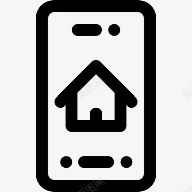 家用智能手机商务物业图标图标