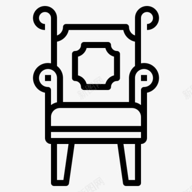 椅子家具140直线型图标图标