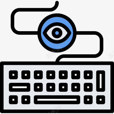 键盘记录器数据保护33彩色图标图标