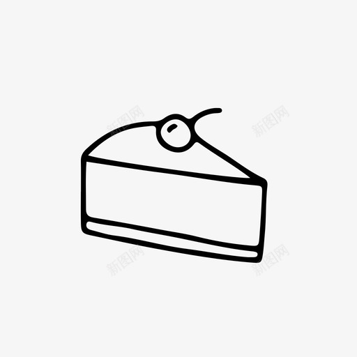 樱桃蛋糕浆果芝士蛋糕图标svg_新图网 https://ixintu.com 樱桃 浆果 芝士 蛋糕