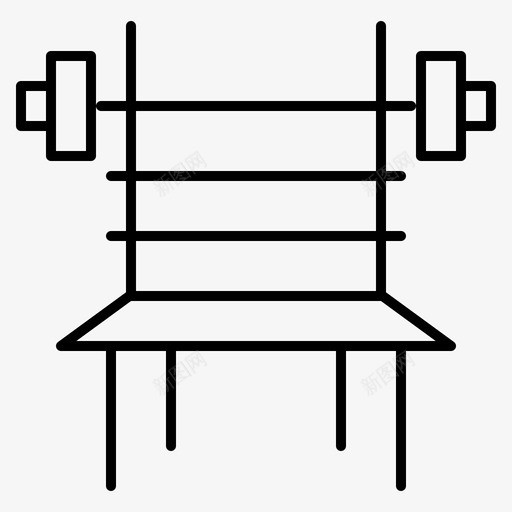 平衡举重哑铃图标svg_新图网 https://ixintu.com 举重 健身 健身房 健身机 哑铃 器材 常规 平衡 康体