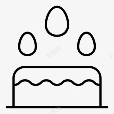 蛋糕复活节鸡蛋图标图标