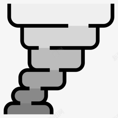 飓风全球变暖11线性颜色图标图标