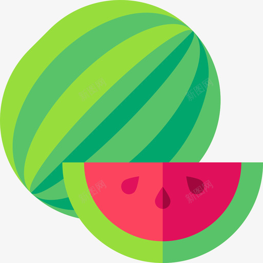 西瓜水果和蔬菜54扁平图标svg_新图网 https://ixintu.com 扁平 水果 蔬菜 西瓜