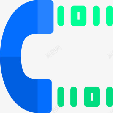 电话大数据88扁平图标图标