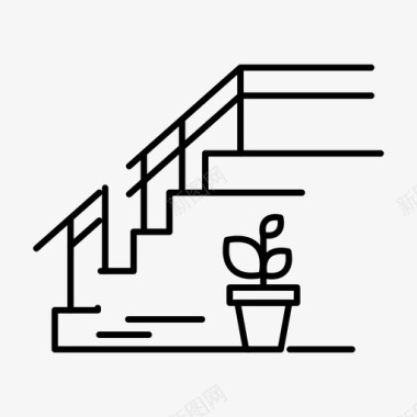 楼梯楼层住宅图标图标
