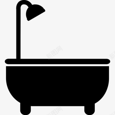 浴缸浴室卫生间图标图标