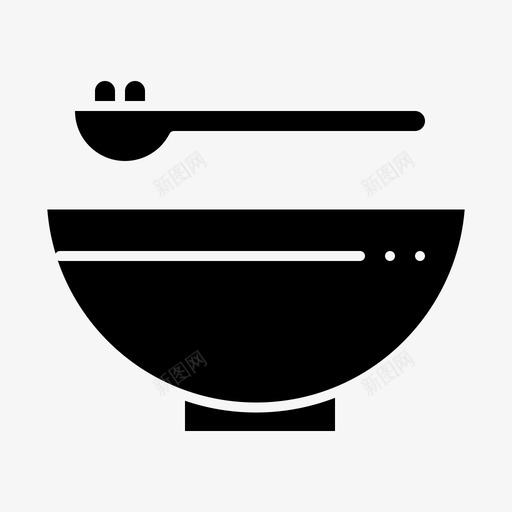碗食物厨房图标svg_新图网 https://ixintu.com 勺子 厨房 狂欢节 铭文 食物