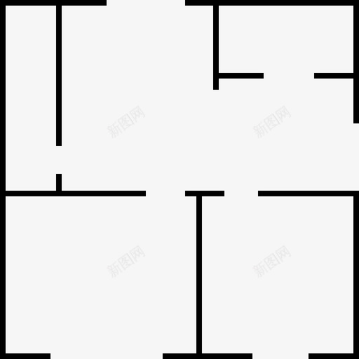 平面图建筑工程蓝图图标svg_新图网 https://ixintu.com 公寓 家居 平面图 建筑工程 房屋 施工图 蓝图