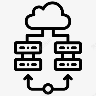 云数据库存储云计算云托管图标图标