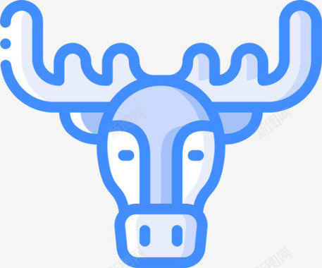 驼鹿加拿大10蓝色图标图标