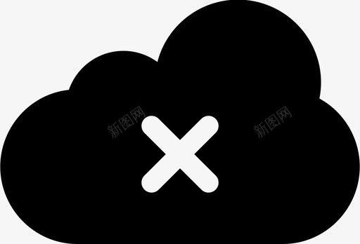 云交叉错误icloud图标svg_新图网 https://ixintu.com icloud 交叉 多媒体 娱乐 服务器 脱机 错误