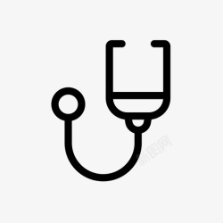 家用双头听诊医生医疗保险医院图标高清图片