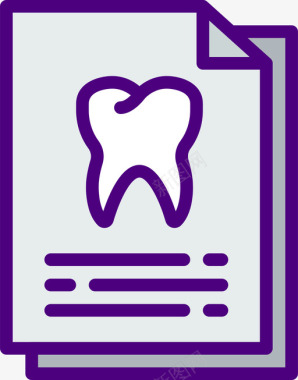 牙科记录牙科学10线性颜色图标图标