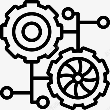 连接过程集成技术图标图标