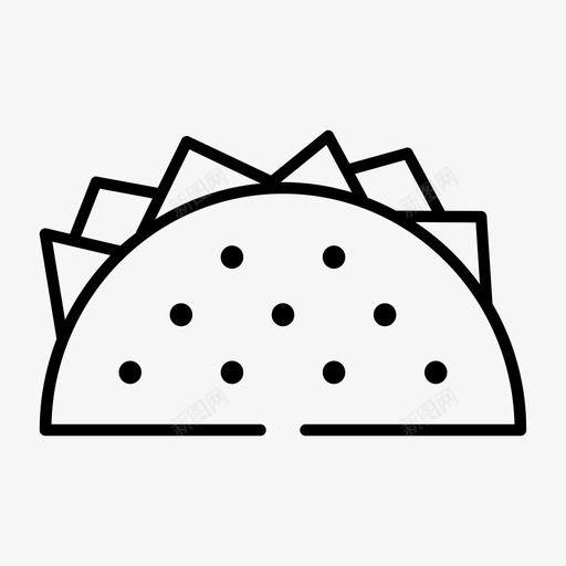 墨西哥玉米卷墨西哥薄饼图标svg_新图网 https://ixintu.com 墨西哥 玉米 薄饼