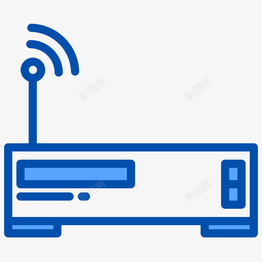 路由器媒体技术蓝色图标svg_新图网 https://ixintu.com 媒体 技术 蓝色 路由器