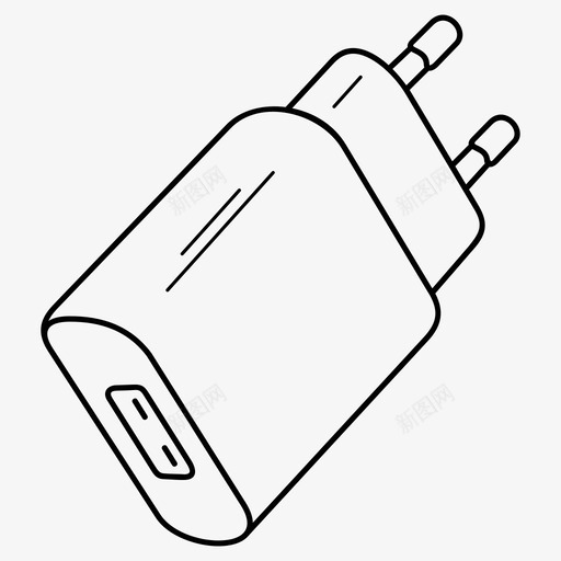 智能手机usb充电器适配器手机图标svg_新图网 https://ixintu.com usb 充电器 手机 智能 适配器