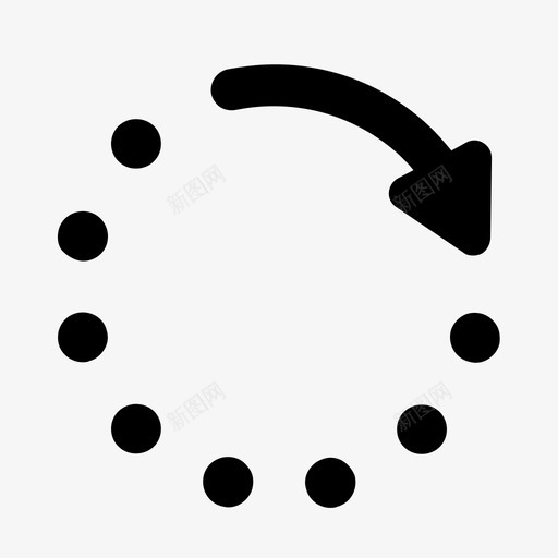 进程箭头圆圈图标svg_新图网 https://ixintu.com 圆圈 时间 等等 箭头 进程