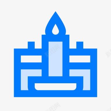 蜡烛宗教35蓝色图标图标
