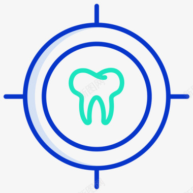 检查牙科39轮廓颜色图标图标