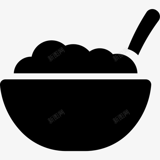麦片早餐食物图标svg_新图网 https://ixintu.com 固体 图标 早餐 食物 麦片