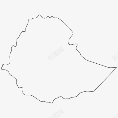 埃塞俄比亚边界国家图标图标