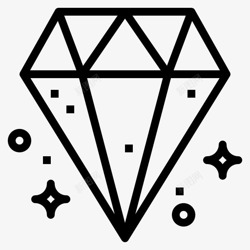 钻石纹身7直线图标svg_新图网 https://ixintu.com 直线 纹身 钻石