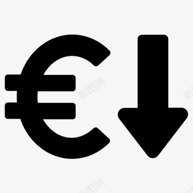 损失成本欧元图标图标