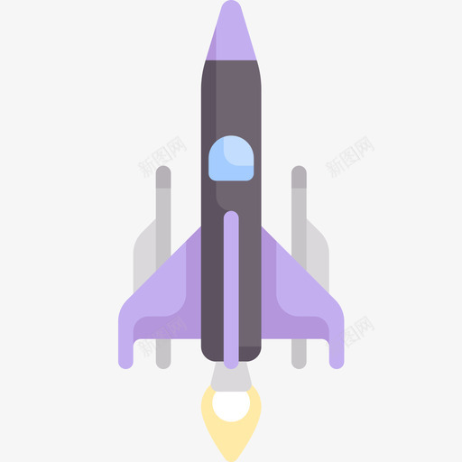 火箭太空145平的图标svg_新图网 https://ixintu.com 太空 平的 火箭