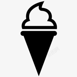 酸奶冰淇淋冰淇淋甜点冷冻食品图标高清图片