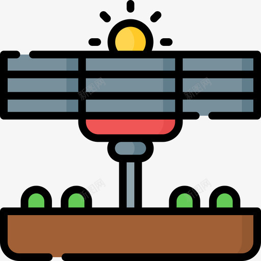 太阳能电池板生态234线性颜色图标svg_新图网 https://ixintu.com 太阳能 生态 电池板 线性 颜色