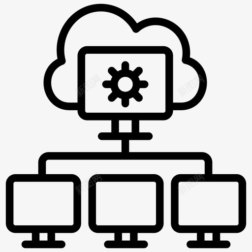云维护云网络云服务图标svg_新图网 https://ixintu.com 云网 云计算 向量 图标 存储 服务 维护 网络 设置