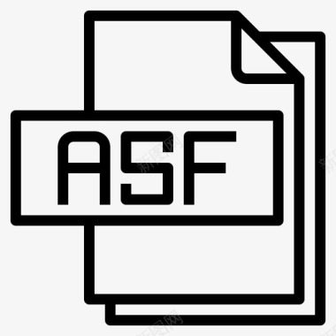 Asf文件文件格式1线性图标图标