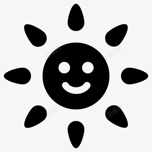太阳白天微笑图标svg_新图网 https://ixintu.com 夏天 太阳 微笑 白天 阳光