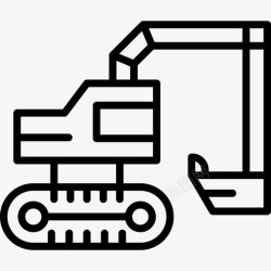 金矿挖掘挖掘机金矿4直线式图标高清图片