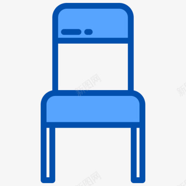 椅子家具58蓝色图标图标