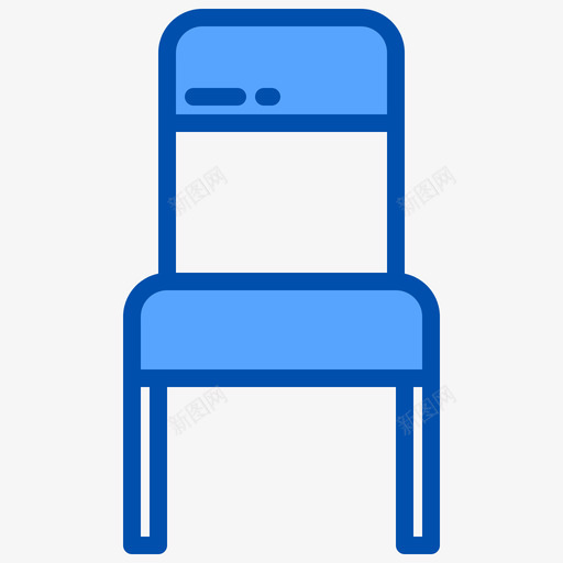 椅子家具58蓝色图标svg_新图网 https://ixintu.com 家具 椅子 蓝色